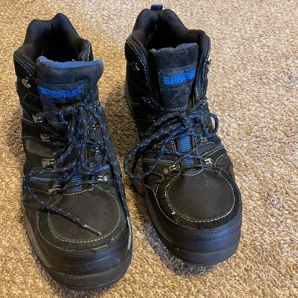 Brahma Black Blue Mens Hiking Outdoor Work Boots Steel Toe waterproof Sz 13 - Picture 4 of 11